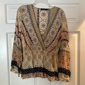 Patterned boho top